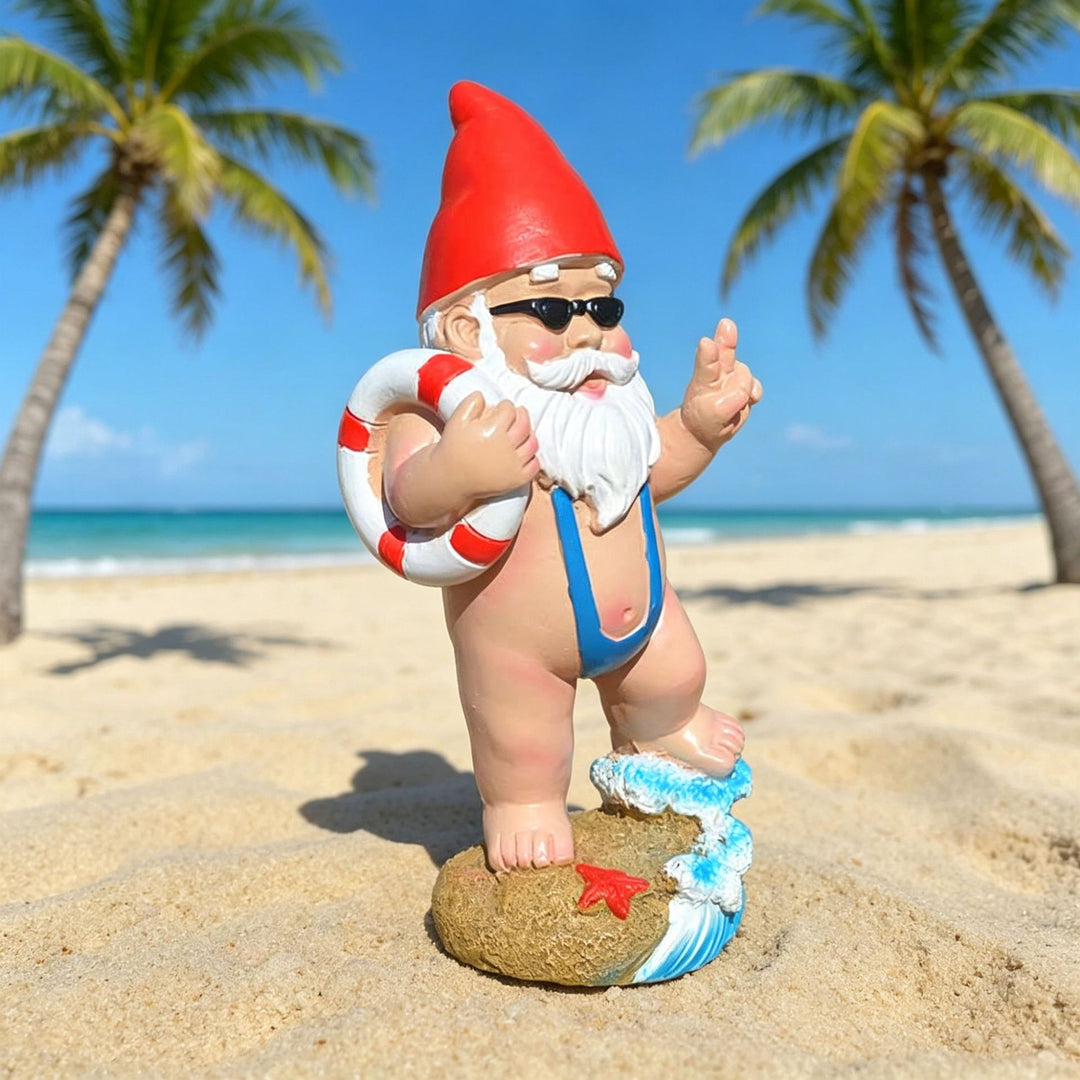 Whimsical Beach Gnome Figurine