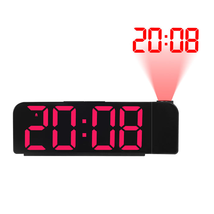 Digital projection alarm clock with LED display