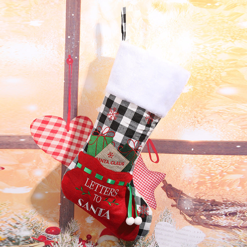 Festive Christmas stocking with classic motifs