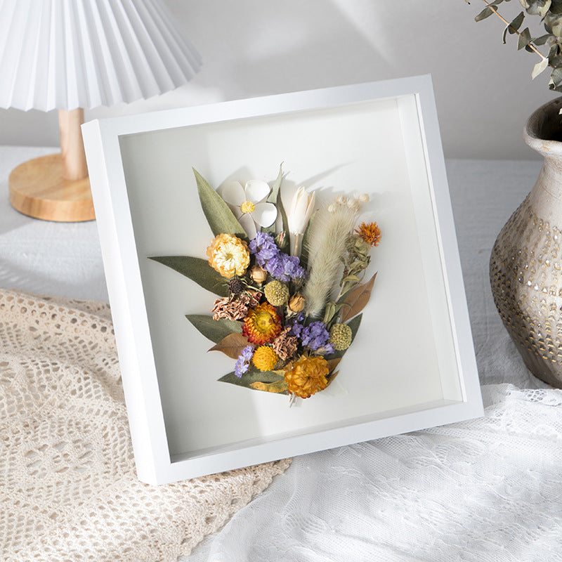 Framed Dried Flower Art Display