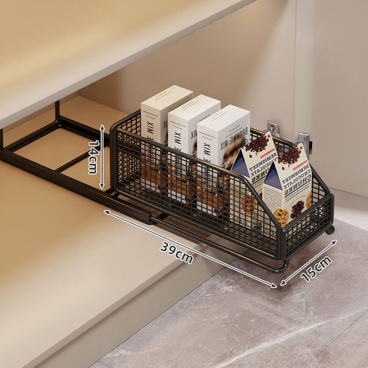 Pull-Out Mesh Pantry Drawer Organizer for Kitchen Cabinets