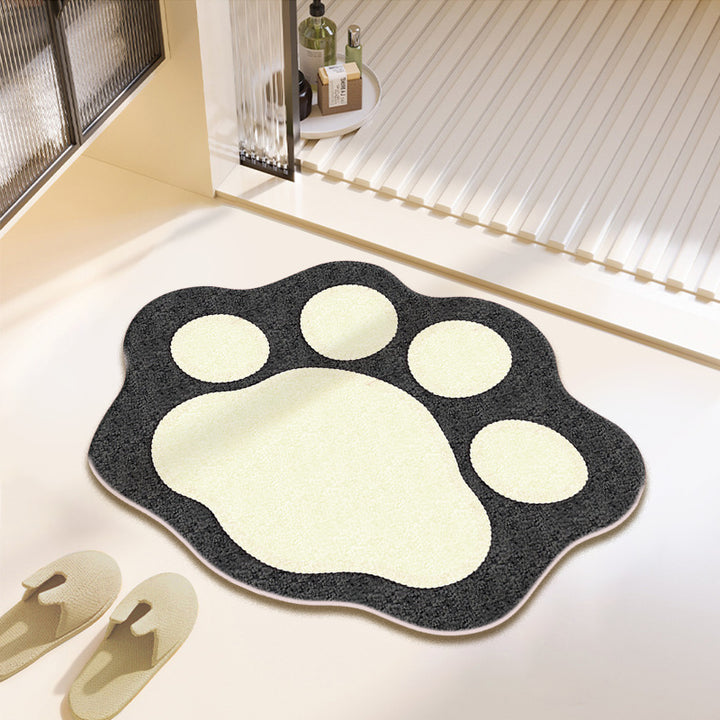 Fun Paw Print Bath Mat