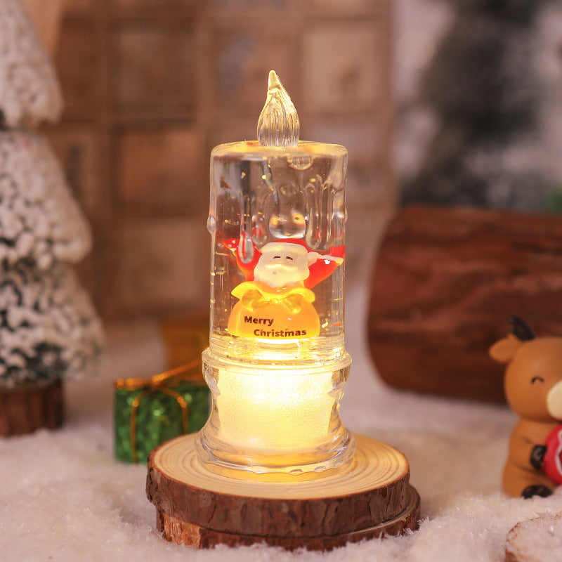 LED Christmas lantern with Santa figure
