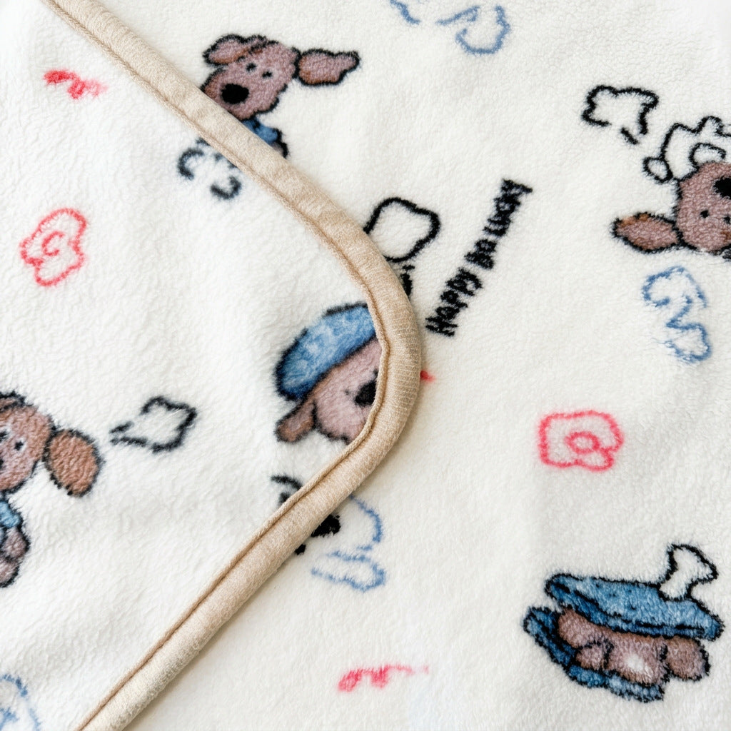 Plush Pet-Themed Fleece Blanket