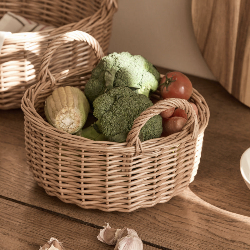 Beef Handcrafted Basket with Handle