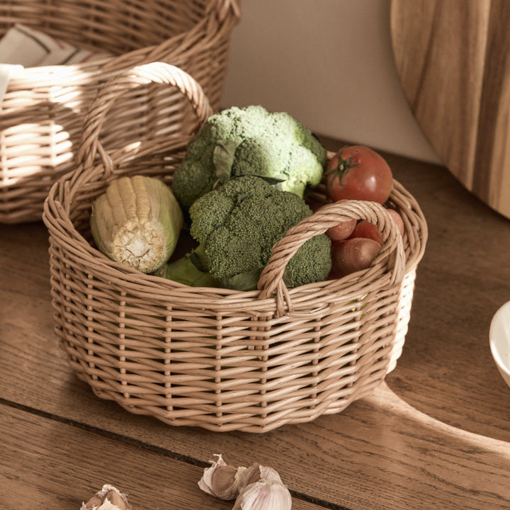 Beef Handcrafted Basket with Handle
