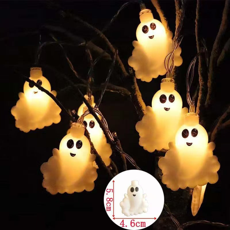 Decorative Halloween LED Pumpkin Ghost Bat String Lights