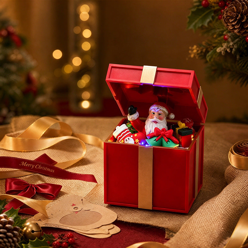 Decorative Christmas box with LED lighting