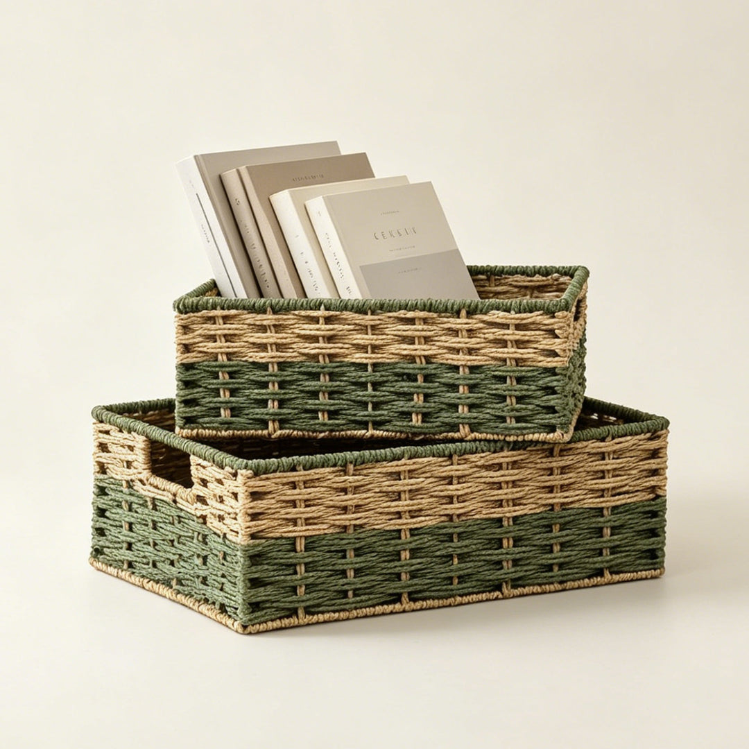 Handcrafted storage basket in natural design