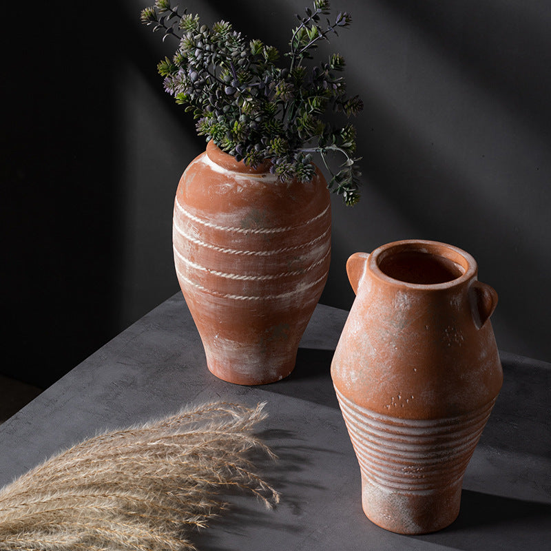 Rustic ceramic vases