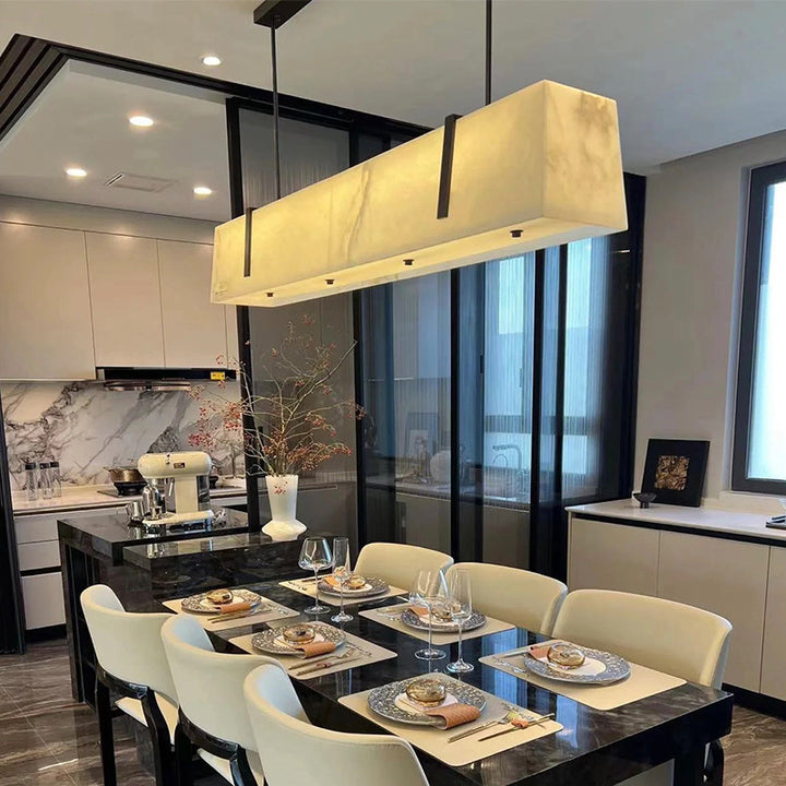 Modern elegant linear pendant light