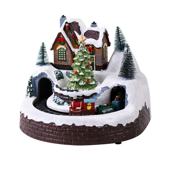 Illuminated Christmas village figure