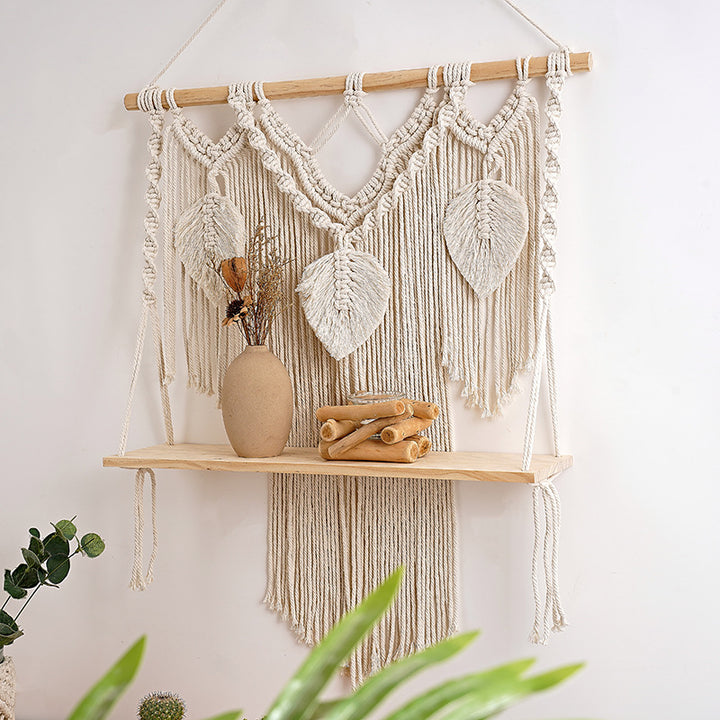 Artistic Macrame Wall Hanging Shelf