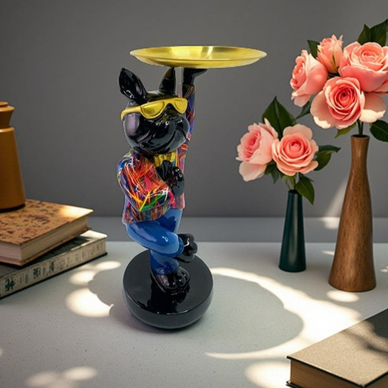 Decorative sculpture with tray