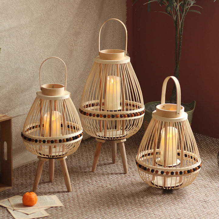 Handcrafted lantern made from natural materials