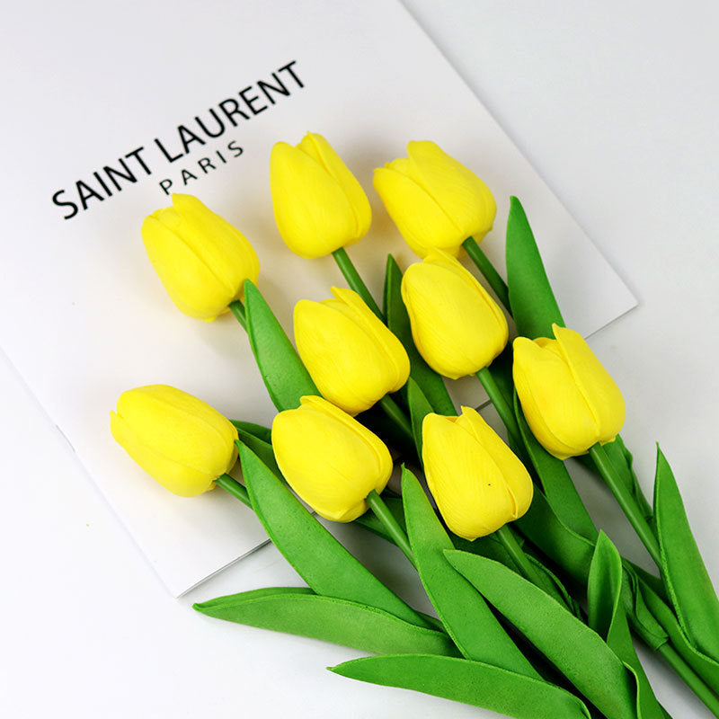 Realistic Faux Tulip Bouquet Arrangement