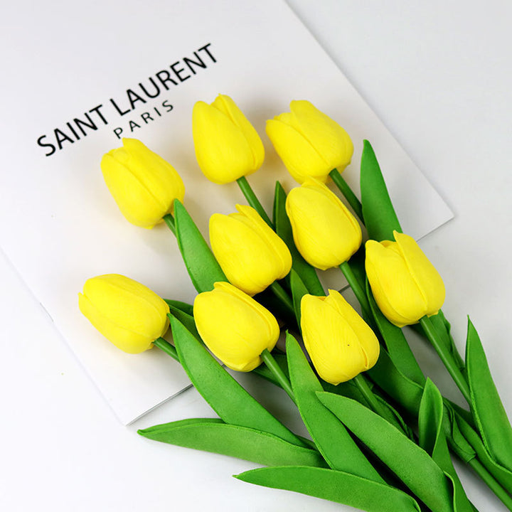 Realistic Faux Tulip Bouquet Arrangement