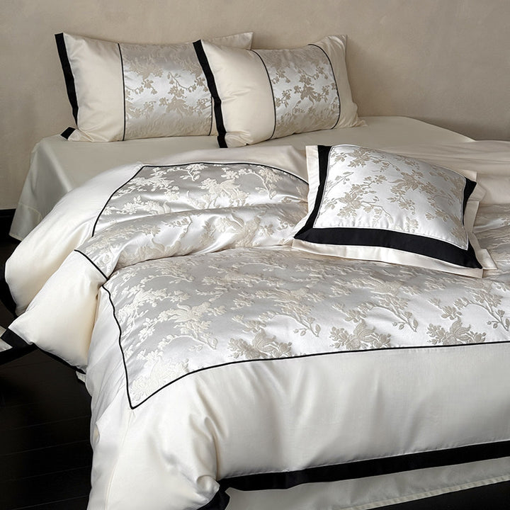Decorative Luxury Embroidered Satin Bedding Set Avarnia