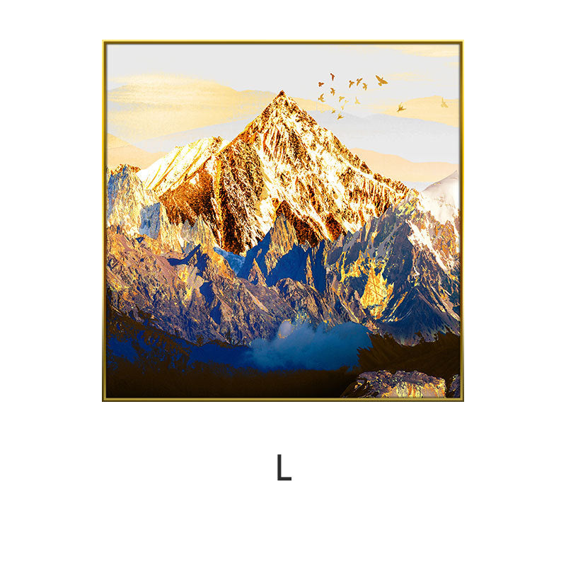 Framed Abstract Mountain Artwork