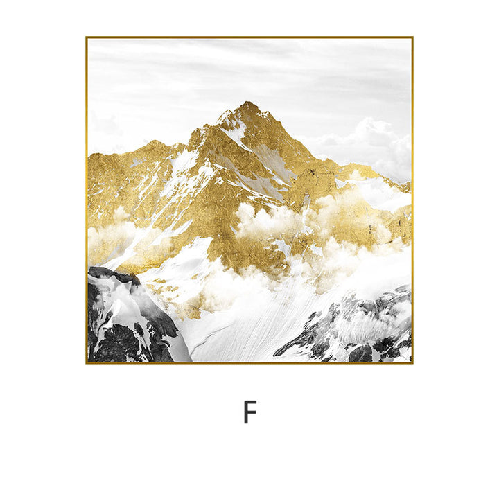Framed Abstract Mountain Artwork