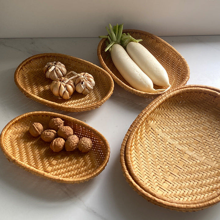 Elegant and handwoven fruit serving platter