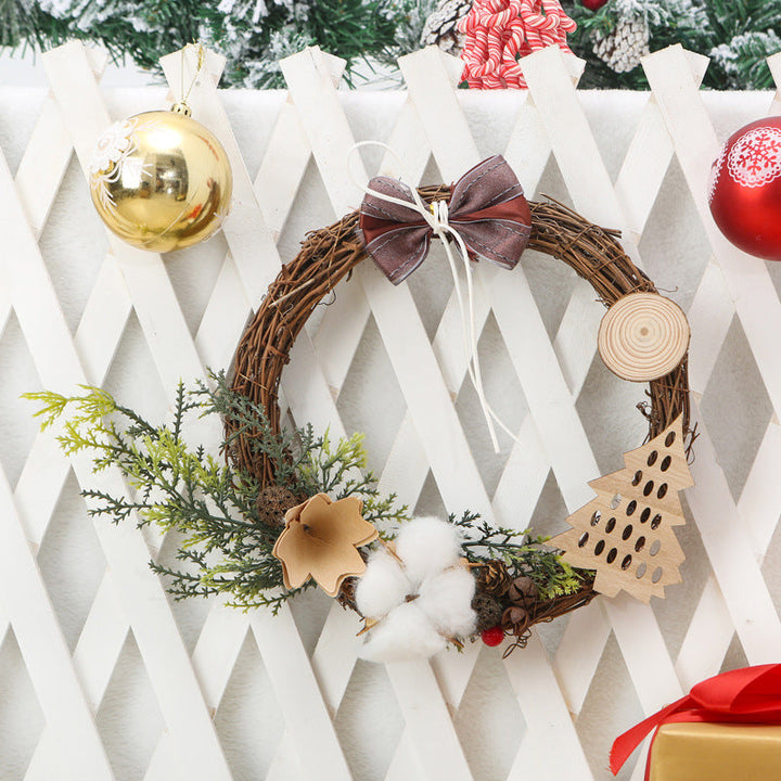 Festive Christmas wreath with pine cones and berries