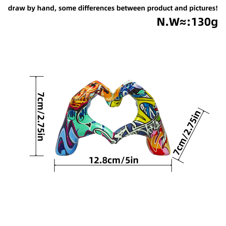 Stylish hand sculptures with colorful design
