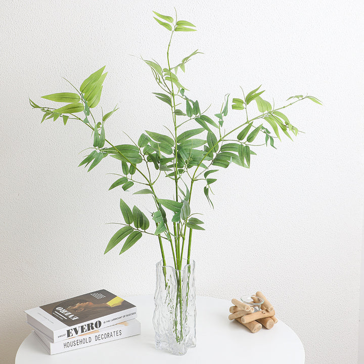 Natural artificial branch with intricately detailed leaves
