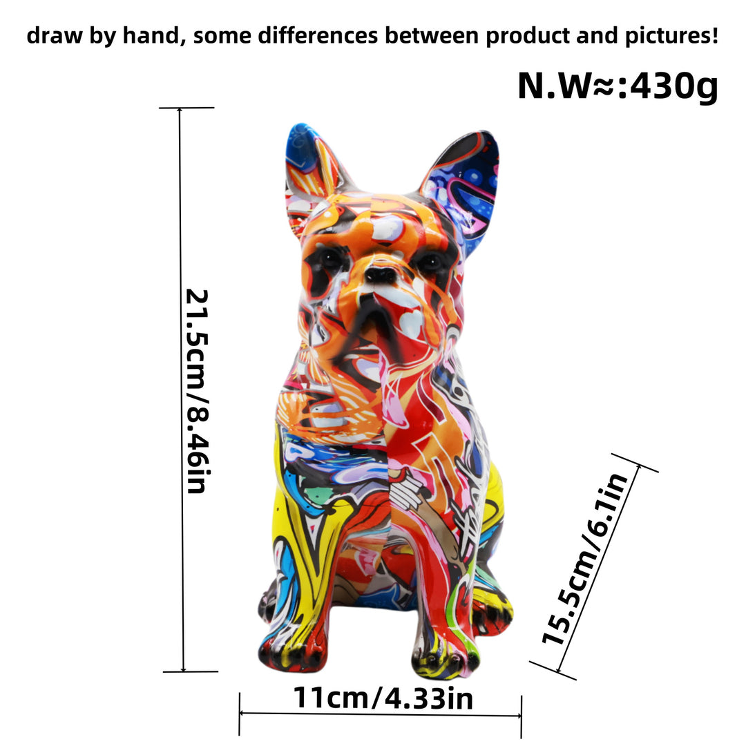 Artistically designed bulldog figure