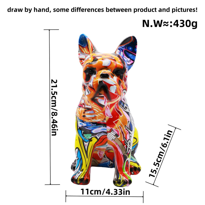 Artistically designed bulldog figure