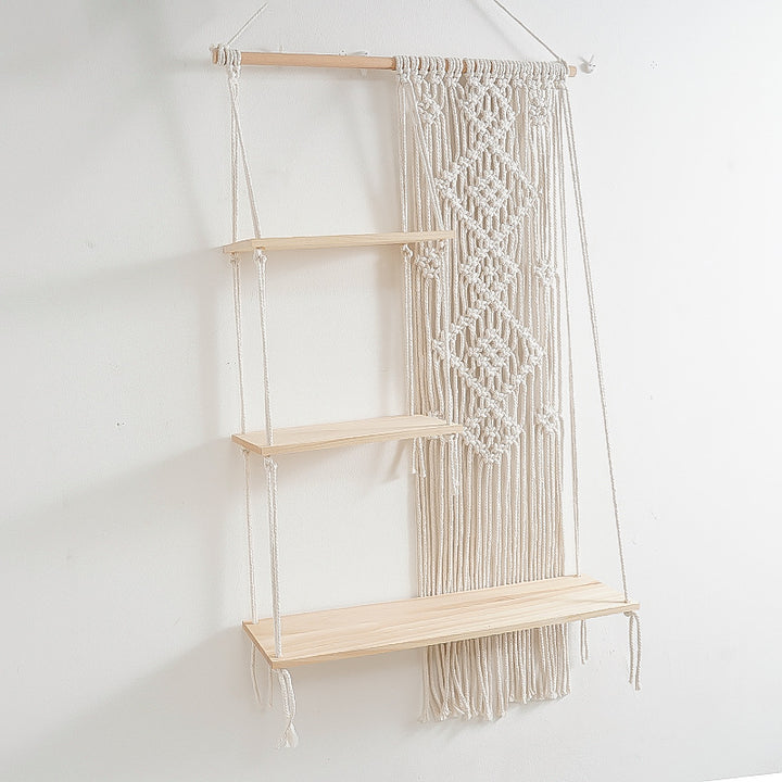 Macramé Decorative Floating Shelf