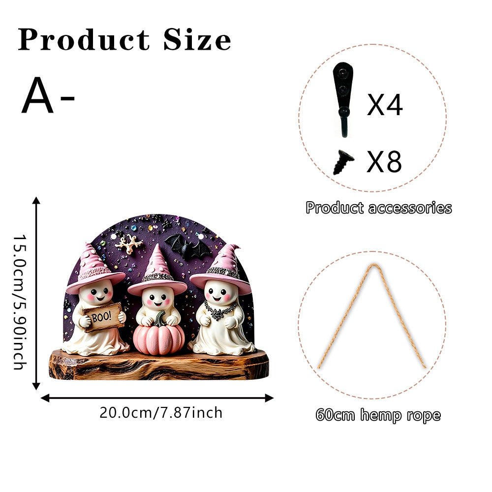 Halloween decorative figure with witch motifs