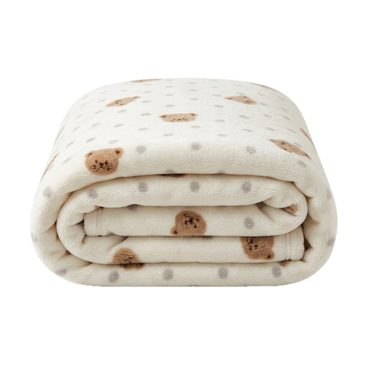 Soft Dot Patterned Plush Throw