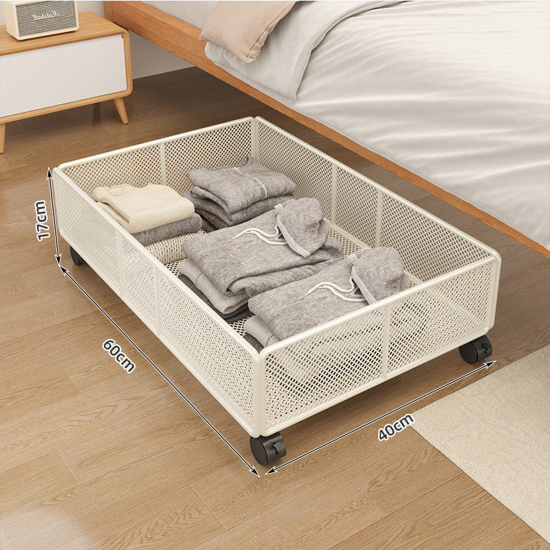 Underbed Roll Storage Basket with Mesh Design