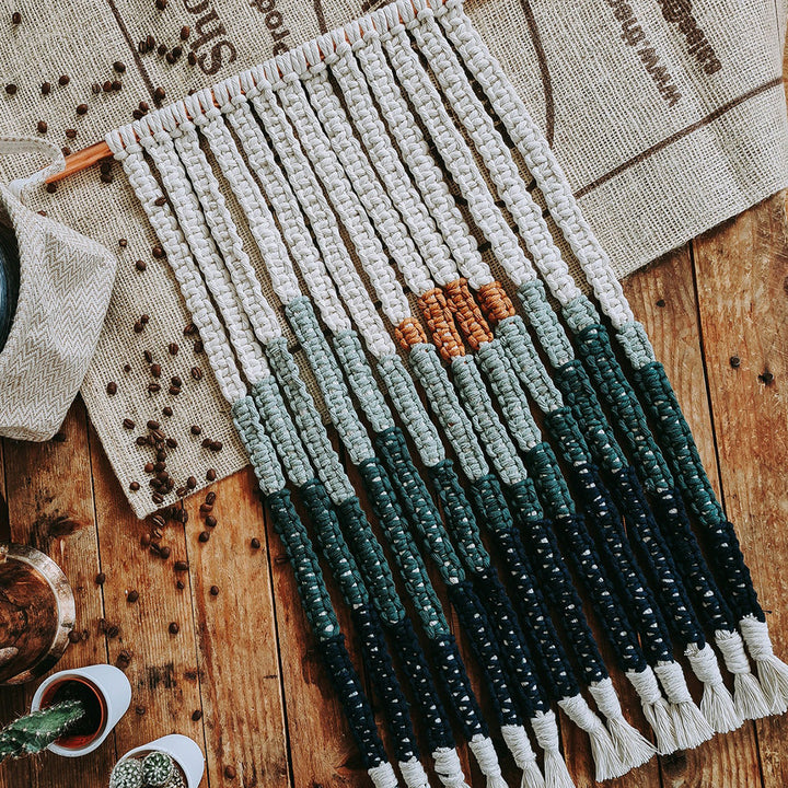 Macrame Wall Decor with Stylish Geometric Pattern