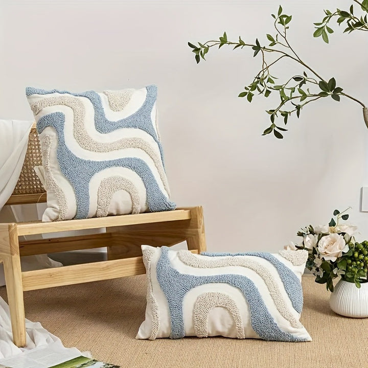 Textured Wave Design Cushion