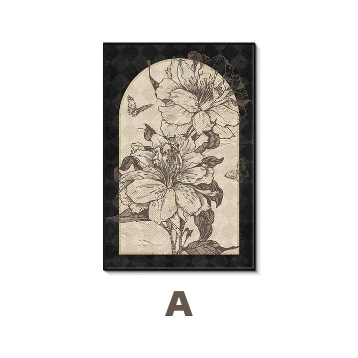 Floral Pattern Framed Wall Art