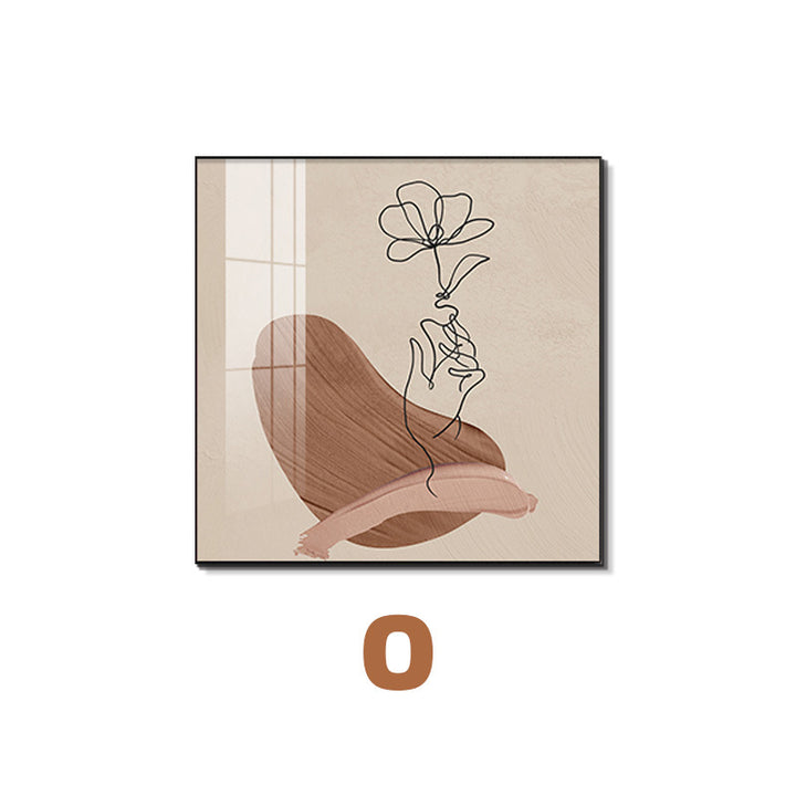 Framed Abstract Botanical Line Art Print