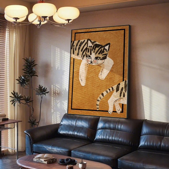 Cat-Themed Framed Wall Art