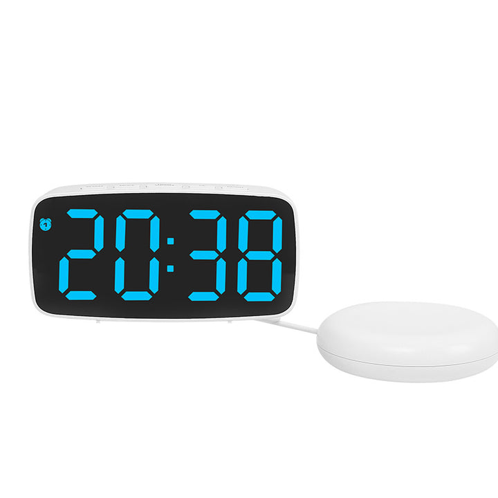 Digital alarm clock with LED display and temperature function
