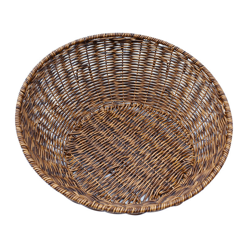Artisan Woven Round Storage Basket