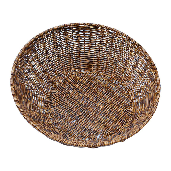 Artisan Woven Round Storage Basket