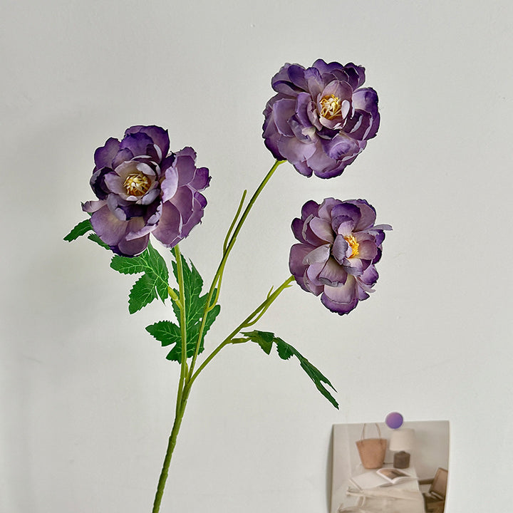Lifelike Artificial Peony Floral Stem