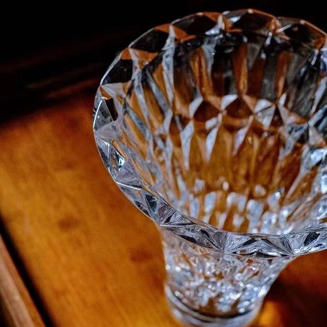 Decorative Cut Crystal Flower Vase