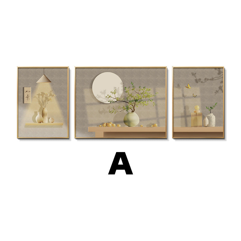 Elegant Botanical Framed Triptych Wall Art