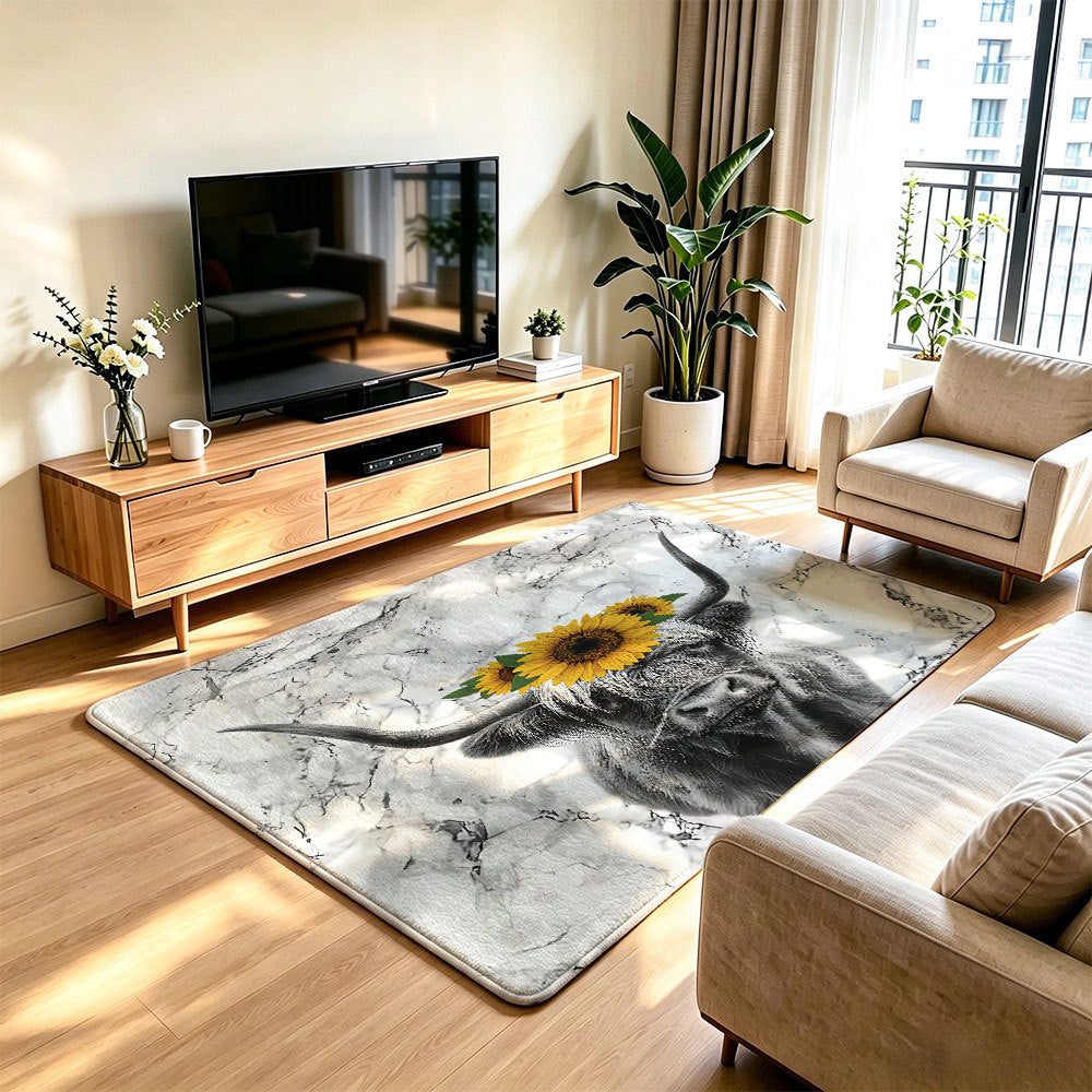 Artistic Cat Print Area Rug