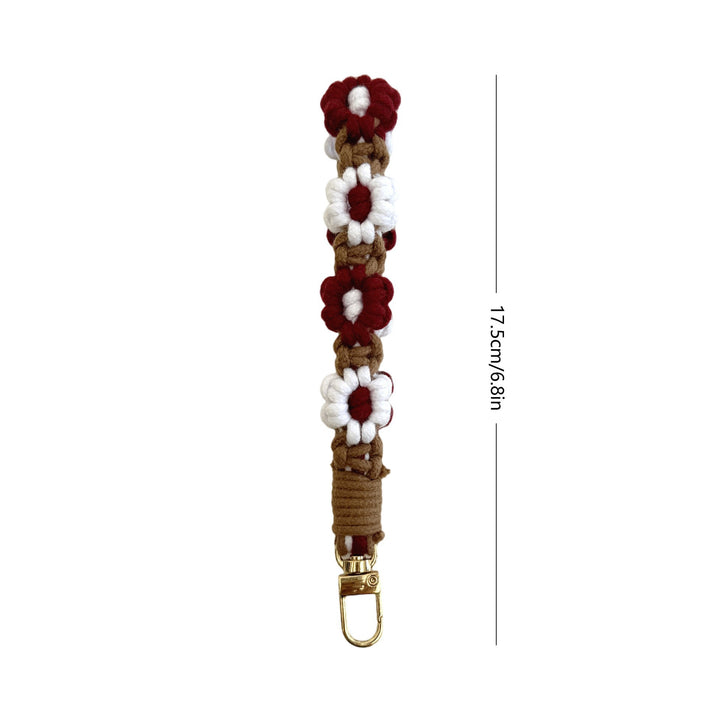 Floral Macrame Keychain Holder