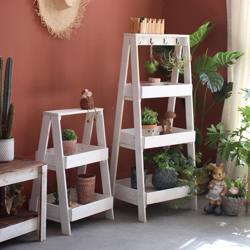 Multifunctional Wooden Step Ladder