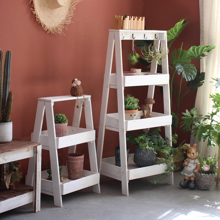 Multifunctional Wooden Step Ladder