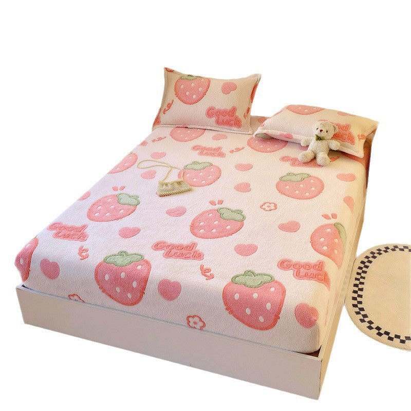 Soft Plush Cartoon-Themed Bedspread